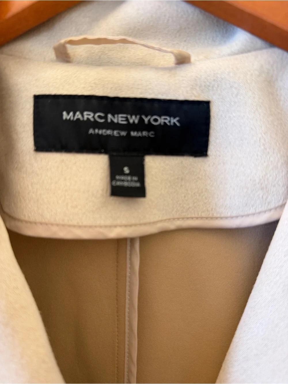Marc New York Vanilla & Toffee Faux Suede Belted Trench Coat Twin Set - Picture 6 of 8